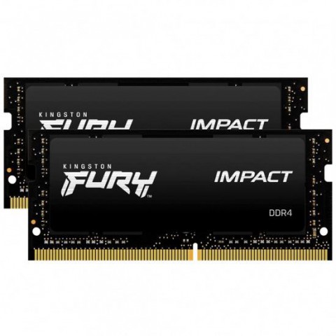 Kingston FURY Impact SO-DIMM DDR4 16GB 2666MHz CL15 2x8GB Black