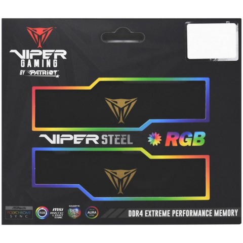 Patriot Viper Steel DDR4 64GB 3600MHz CL18 2x32GB RGB Black