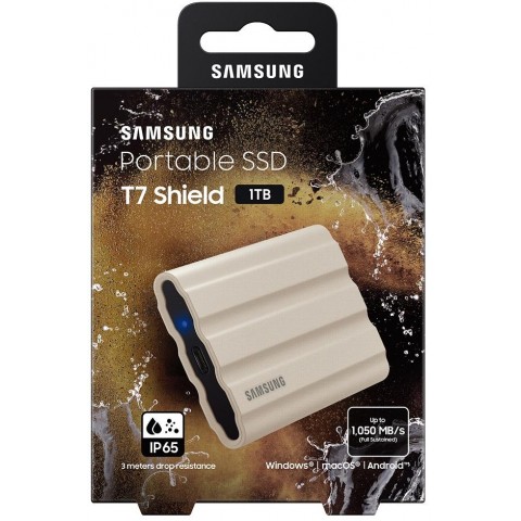 Samsung T7 Shield 1TB SSD Externí 2.5" Béžová 3R