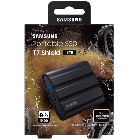 Samsung T7 Shield 2TB SSD Externí 2.5" Černá 3R