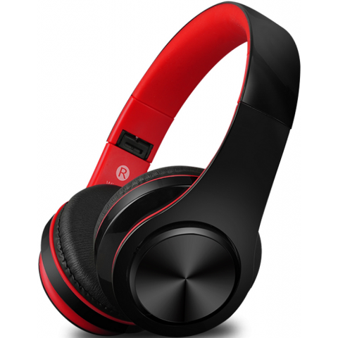 Bezdrátová sluchátka S5, černo červené
