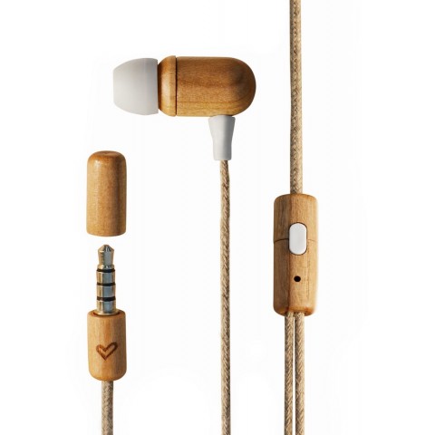 Energy Sistem EP Eco Cherry Wood, sluchátka do uší, 3,5 mm jack, materiál dřevo