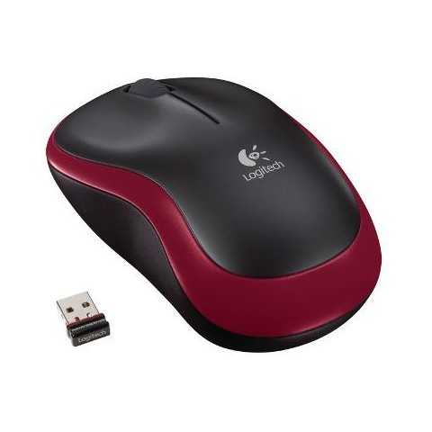 myš Logitech Wireless Mouse M185 nano červená
