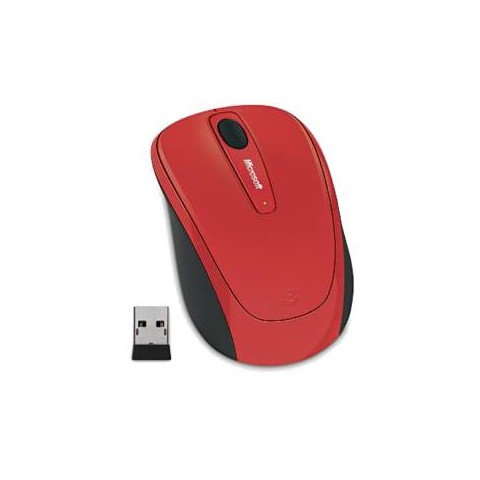 Microsoft Wireless Mobile Mouse 3500, flame red gloss