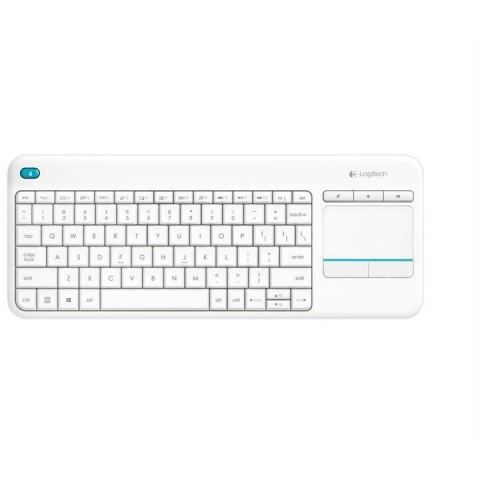 PROMO Logitech Wireless Touch Keyboard K400 plus,USB,CZ SK, bílá