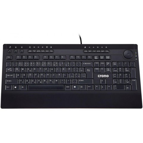 Crono CK2111 - multimediální klávesnice, CZ   SK, USB, černá