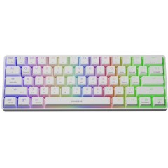 Genesis mechanická bezdrátová klávesnice THOR 660, bílá, US layout, RGB podsvícení, Gateron RED