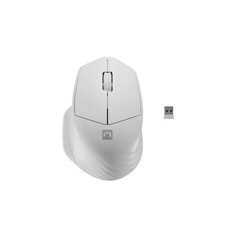 Bezdrátová myš Natec Siskin 2, 1600 DPI, BT 5.0 + 2.4GHZ, bílá