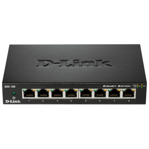 D-Link DGS-108 kovový 8-port 10 100 1000 Switch