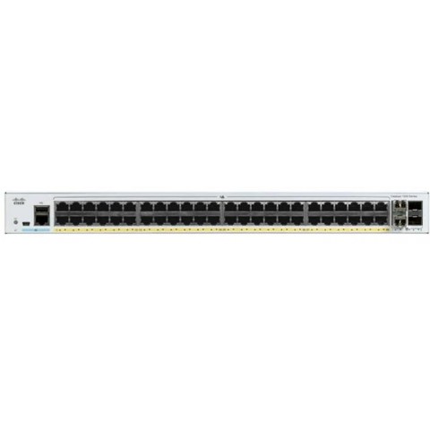 Catalyst C1000-48P-4X-L, 48x 10 100 1000 Ethernet PoE+ ports and 370W PoE budget, 4x 10G SFP+ uplnks