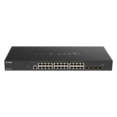 D-Link DXS-1210-28T 24 x 10G Base-T ports + 4 x 10G 25G SFP28 ports Smart Managed Switch