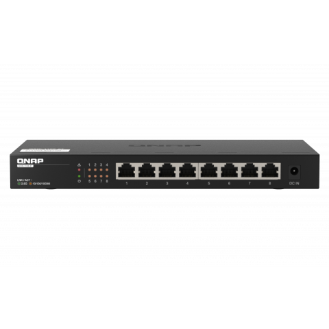QNAP switch QSW-1108-8T (8x 2,5GbE port, pasivní chlazení, podpora 100M 1G 2,5G)