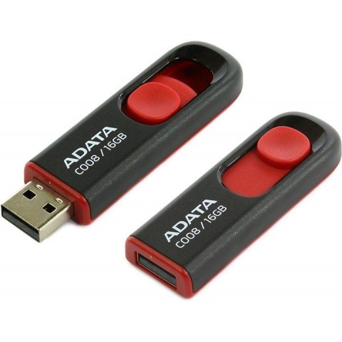 16GB USB ADATA C008  černo červená (potisk)