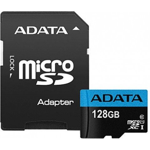Adata micro SDXC 128GB 100MBps UHS-I U1   Class 10 + Adaptér
