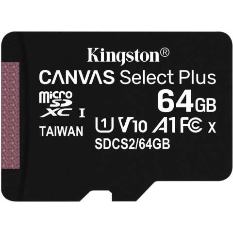 Kingston Canvas Select Plus A1 micro SDXC 64GB 100MBps UHS-I U1   Class 10