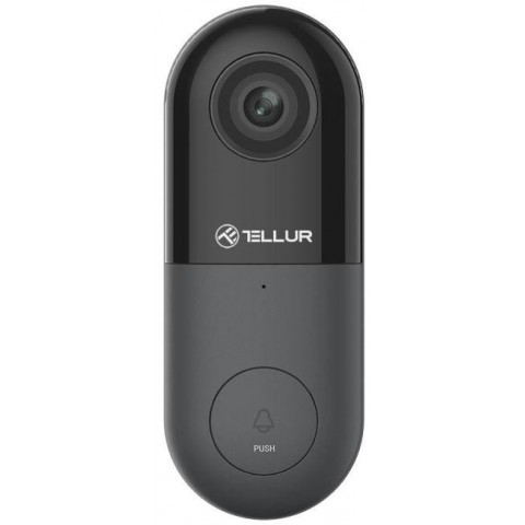 Tellur Video DoorBell WiFi, 1080P, PIR, Wired, Black