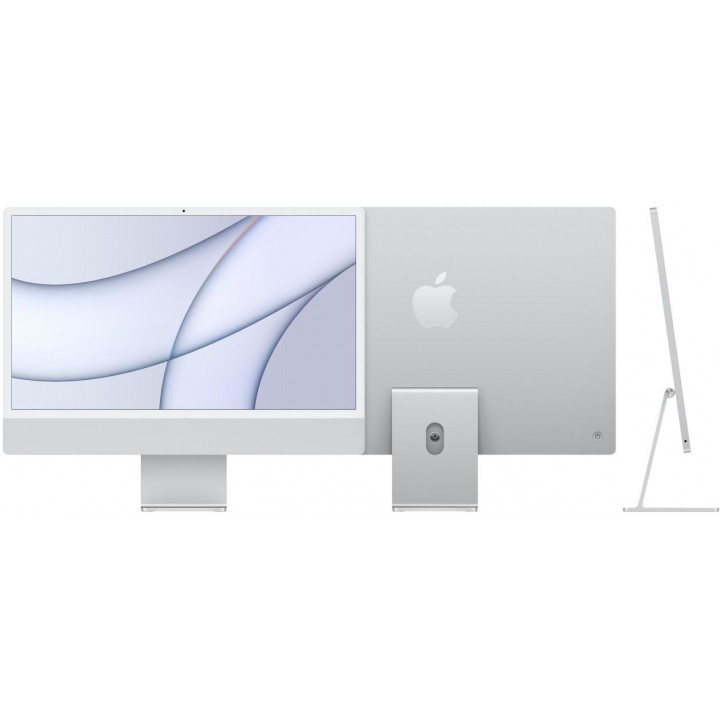Apple iMac 24" 4480 x 2520 M1 8GB 256GB SSD M1 Big Sur Silver 1R