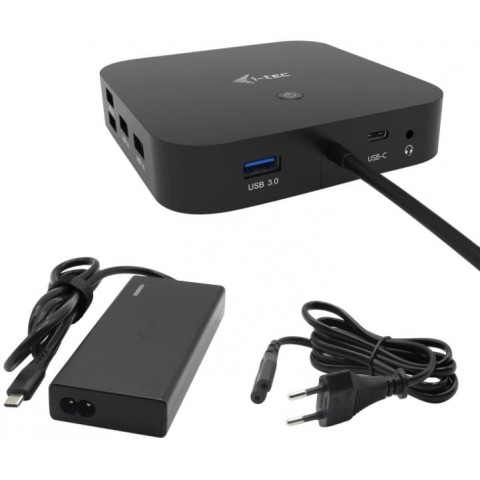 i-tec USB-C HDMI DP Docking Station with Power Delivery 100 W + i-tec Universal Charger 77W