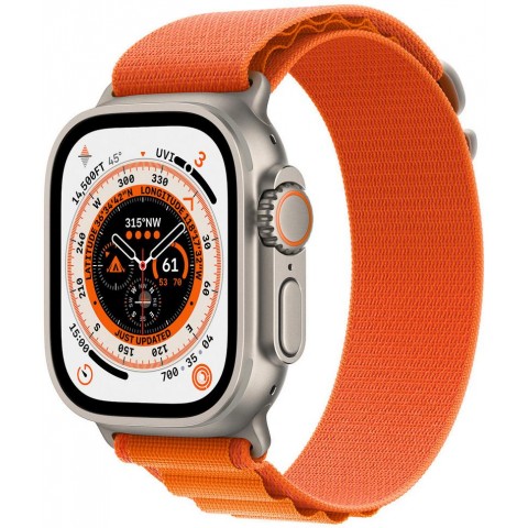 Apple Watch Ultra 49mm Titan Sport Band Orange Alpine