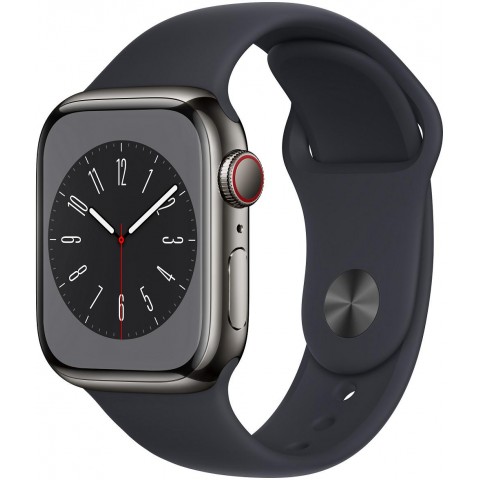 Apple Watch S8 Cell 41mm Graphite Sport Band Midnight