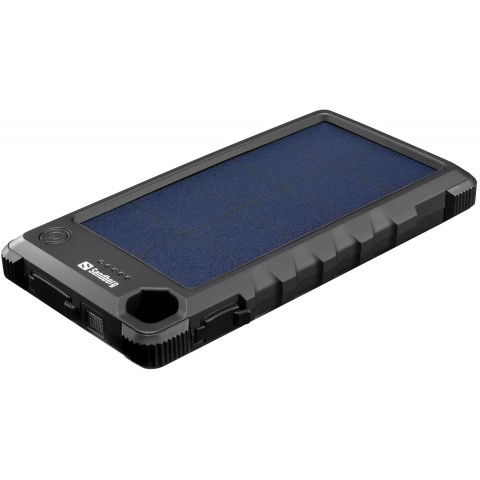 Sandberg Outdoor Solar Powerbank 10000 mAh, solární nabíječka, černá