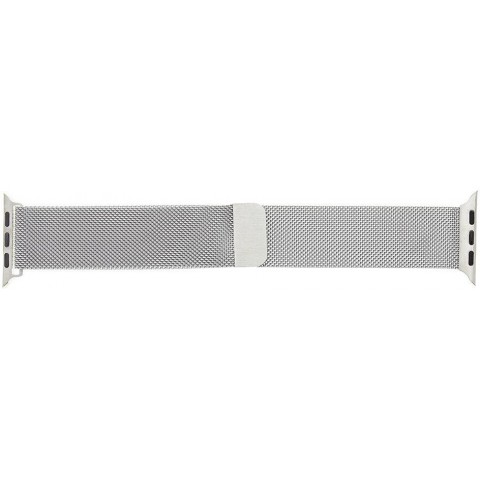Tactical 338 Loop Magnetický Kovový Řemínek pro Apple Watch 1 2 3 4 5 6 SE 38 40mm Silver