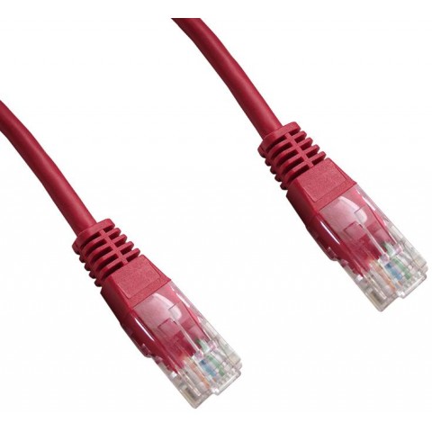 DATACOM patch cord UTP cat5e 0,5M červený