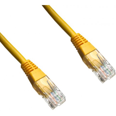 DATACOM patch cord UTP cat5e 10M žlutý
