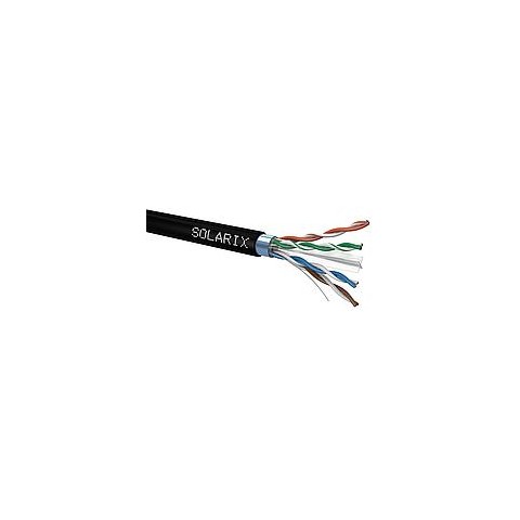 Venkovní inst. kabel Solarix CAT6 FTP PE 500m drát
