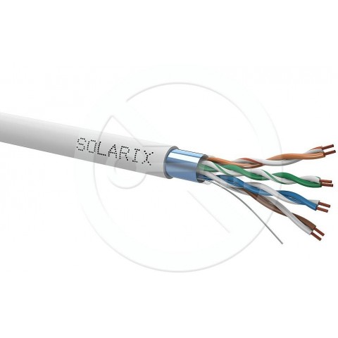 Kabel licna Solarix CAT5E FTP PVC šedý 305m box