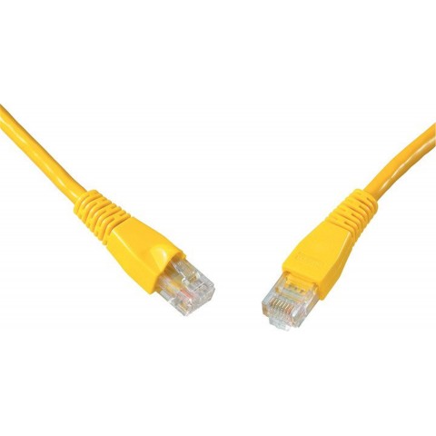 SOLARIX patch kabel CAT6 UTP PVC 0,5m žlutý snag proof