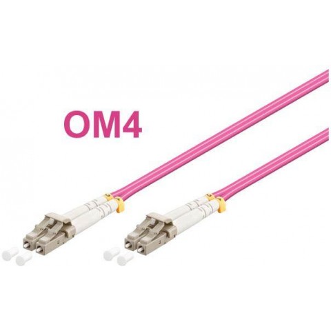 Optický patch kabel duplex LC-LC 50 125 MM 2m OM4