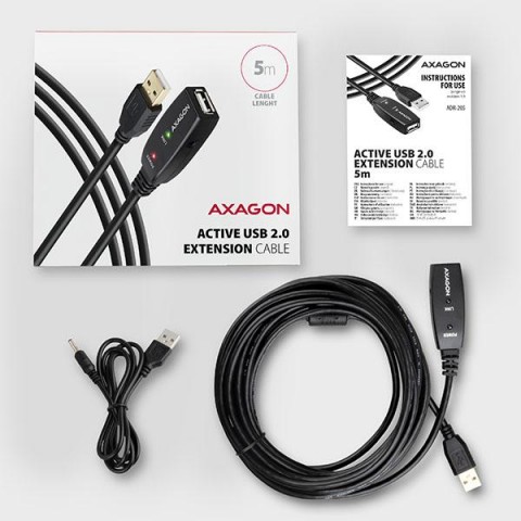AXAGON ADR-205 USB2.0 aktivní prodlužovací   repeater kabel, 5m