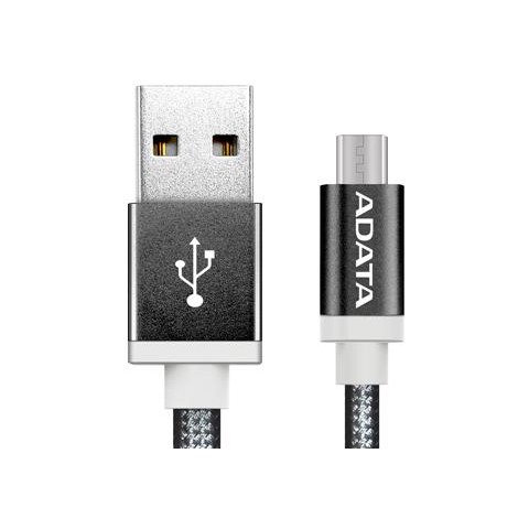 ADATA Micro USB kabel pletený 1m černý
