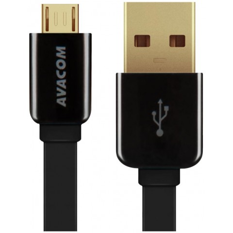 Kabel AVACOM MIC-120K USB - Micro USB, 120cm, černá