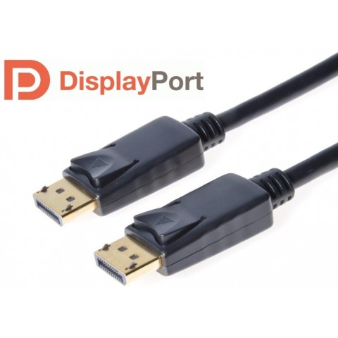 PremiumCord DisplayPort 1.2 přípojný kabel M M, zlacené konektory, 2m