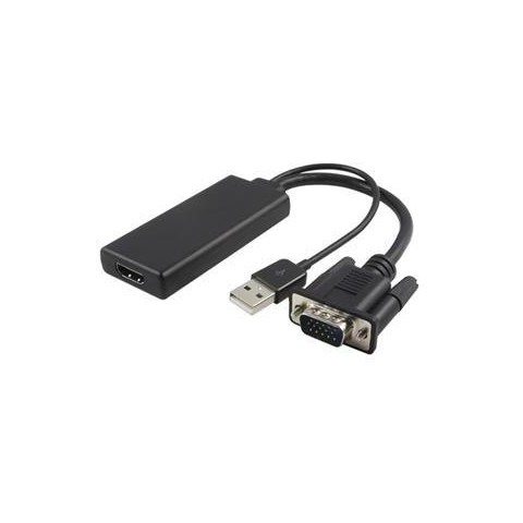 PremiumCord převodník VGA + audio na HDMI, 10cm kabel
