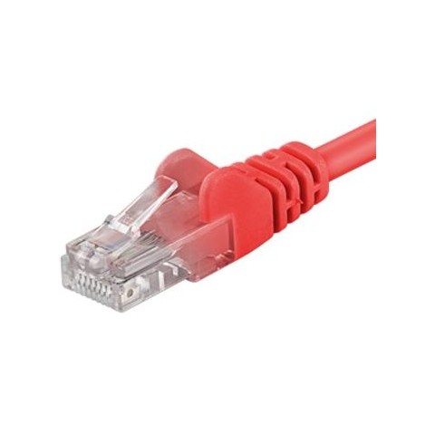 Patch kabel UTP RJ45-RJ45 level CAT6, 0.25m, červená