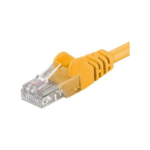 Patch kabel UTP RJ45-RJ45 level CAT6, 0.25m, žlutá