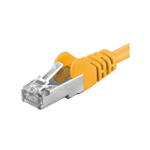 Premiumcord Patch kabel CAT6a S-FTP, RJ45-RJ45, AWG 26 7 0,25m žlutá