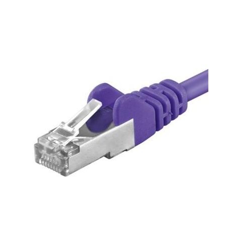 Premiumcord Patch kabel CAT6a S-FTP, RJ45-RJ45, AWG 26 7 0,5m, fialová