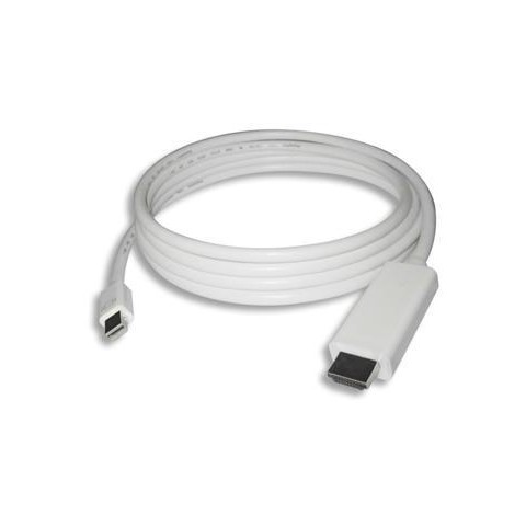 PremiumCord kabel miniDP - HDMI M M 1m, bílá