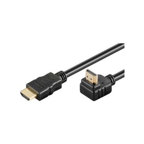 PremiumCord Kabel HDMI+Ethernet, zlac., 90°, 3m