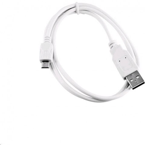 Kabel C-TECH USB 2.0 AM Micro, 1m, bílý