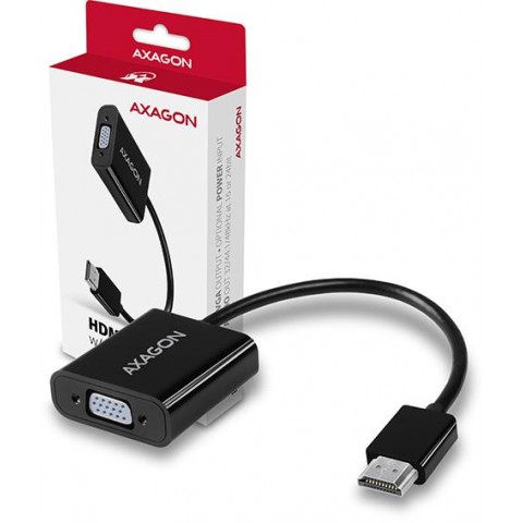 AXAGON RVH-VGAN, HDMI - VGA redukce   adaptér, FullHD, audio výstup, micro USB nap. konektor