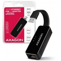 AXAGON ADE-XR, USB2.0 - externí Fast Ethernet adaptér, auto install