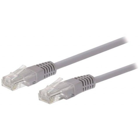 Kabel C-TECH patchcord Cat5e, UTP, šedý, 1m