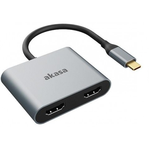 AKASA - adaptér Type-C na dual HDMI MST