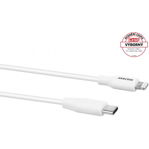 AVACOM MFIC-120W kabel USB-C - Lightning, MFi certifikace, 120cm, bílá