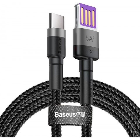 Baseus CATKLF-PG1 Cafule Quick Charging Datový Kabel USB Double Sided to USB 40W 1m Gray Black